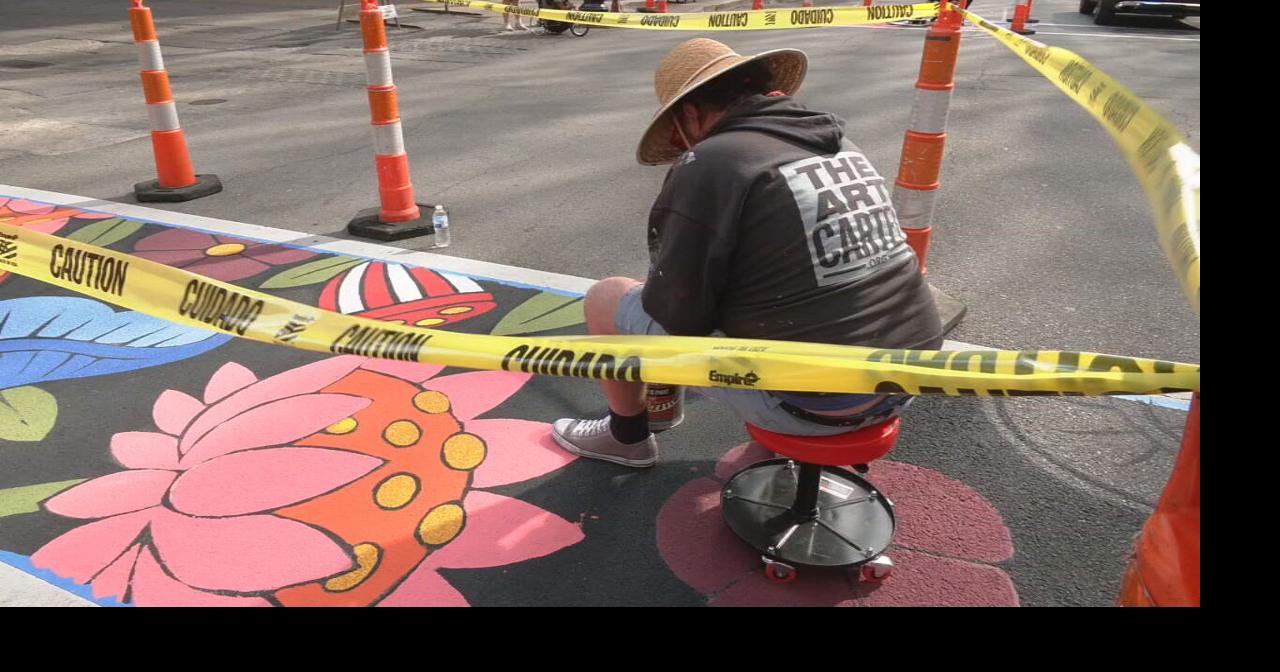 Downtown Louisville Crosswalk Painting