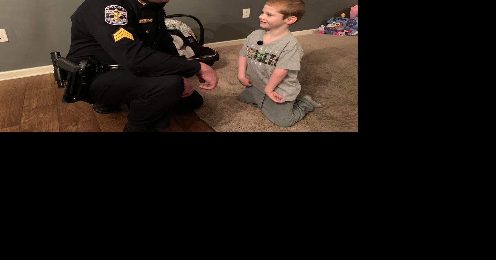 Patrolling LMPD officer makes miraculous find, surprises 6-year-old ...