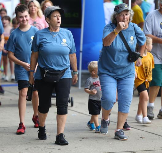 Women begin walking at Race to Cure Sarcoma.JPG