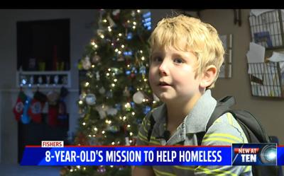 Maddox O'Connor (courtesy of WXIN), Fishers boy who helps the homeless