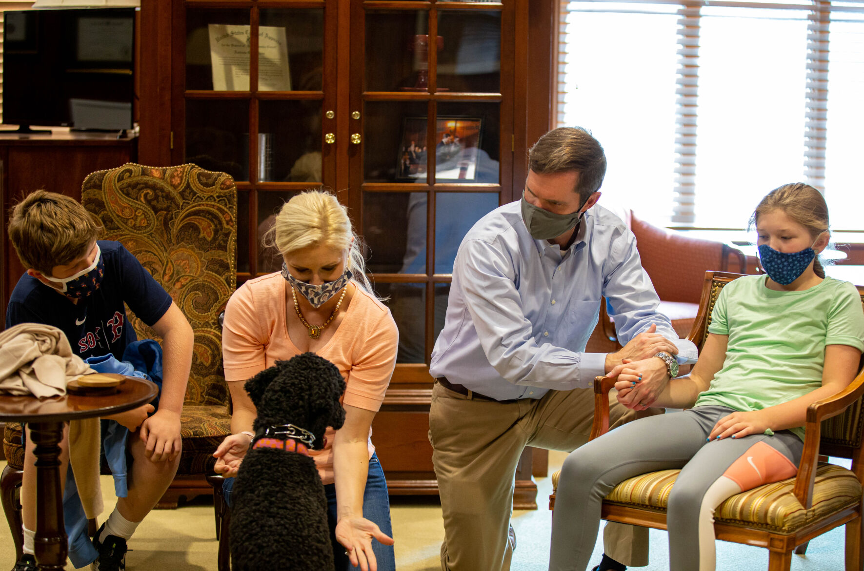 Beshear family receives flu shots.