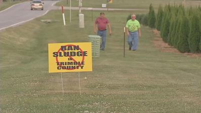 Ban Sludge Sign in Trimble County