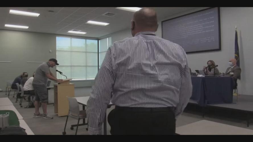Micah Cain, shortly after he was removed from an Oldham County School Board meeting
