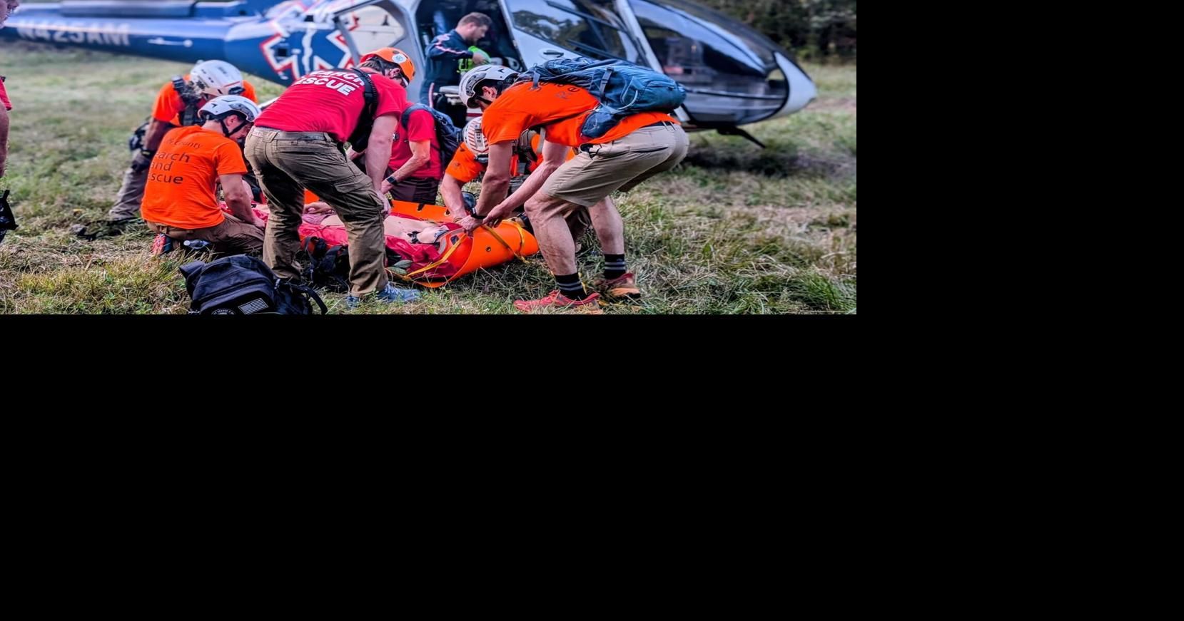 2 hikers rescued after 45-foot fall on trail in eastern Kentucky