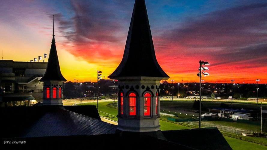 Sunrise at Churchill Downs on Derby day 2020