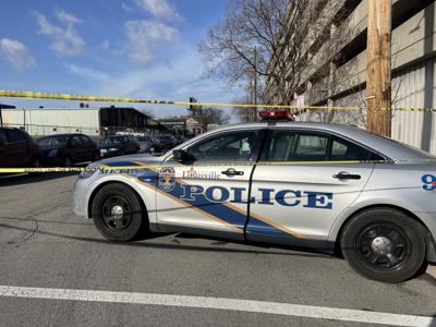 Scene of police situation at East Jacob Street in Lousiville on Feb. 15, 2023
