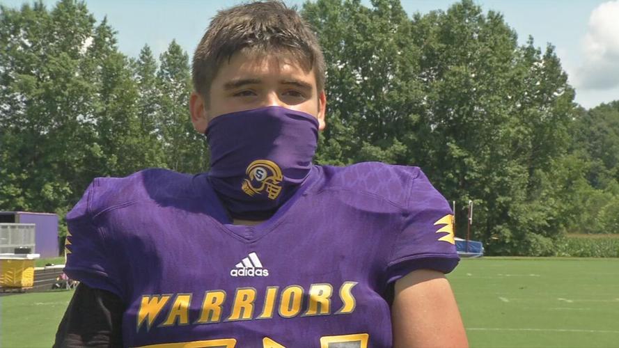 Jamison Barger, a senior offensive and defensive lineman at Scottsburg High School