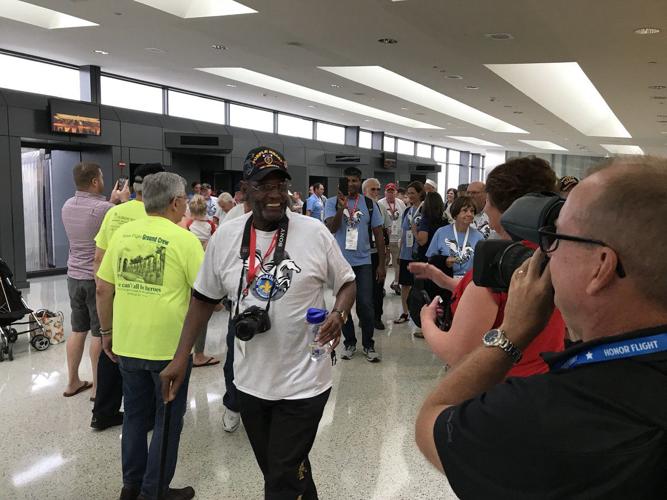 Honor Flight Bluegrass Airport Crowds