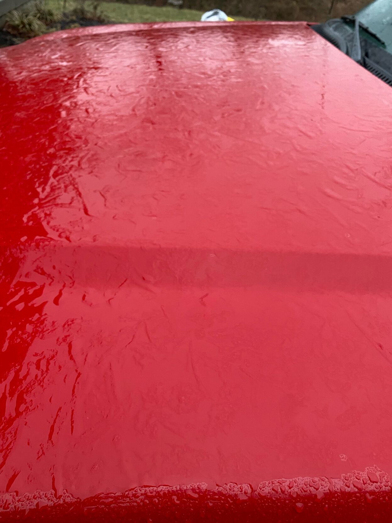 Ice on hood in Campbellsburg