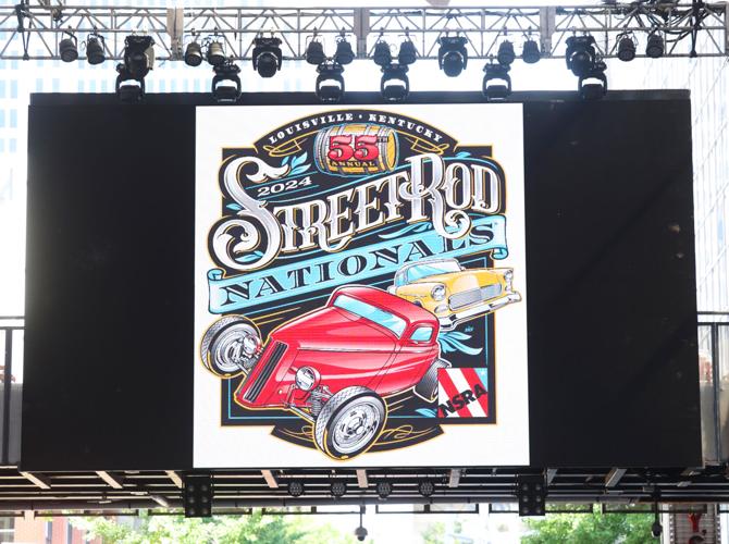 Street Rods logo at Fourth Street Live.JPG