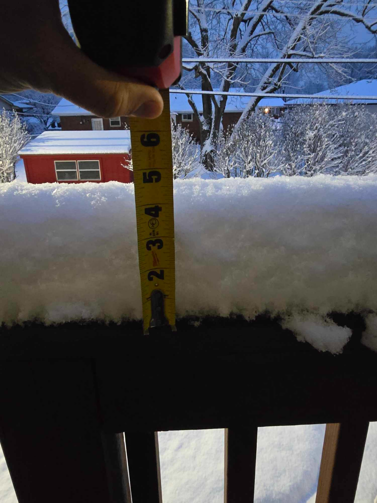 Snow in Jeffersonville, Indiana