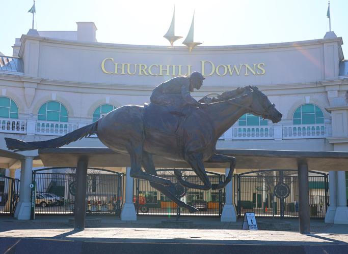Barbaro statue at Churchill Downs - Feb. 13, 2024.JPG