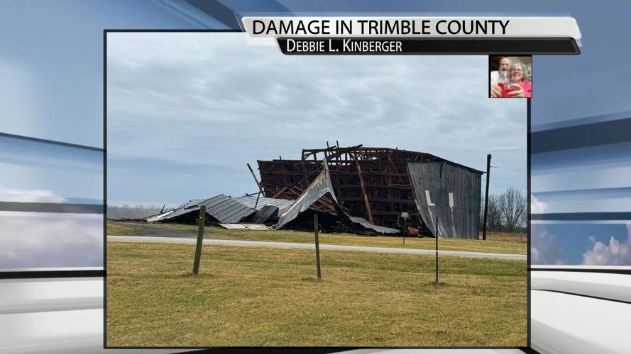 Storm damage Trimble County on Feb. 10, 2024