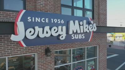 Jersey Mike's restaurant (exterior and sign)