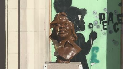 Breonna Taylor statue in Oakland, vandalized over the weekend, is