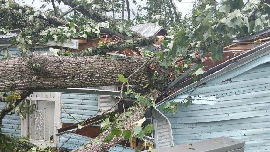 Storm damage in Grayson County, Kentucky