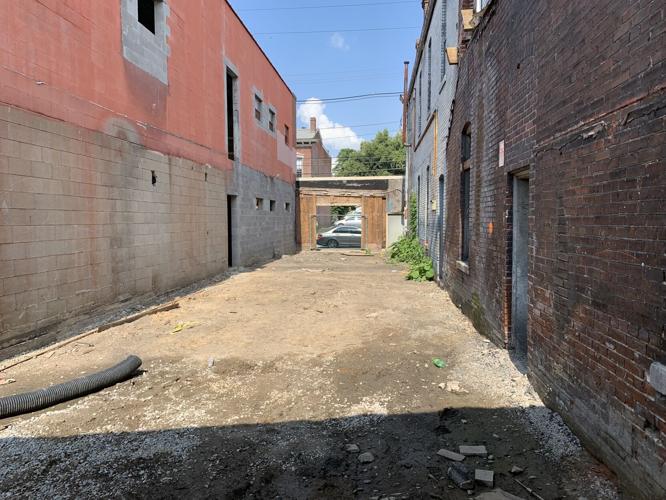 walkway at hotel on Baxter Avenue