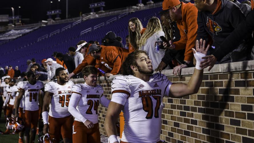Louisville football celebrates