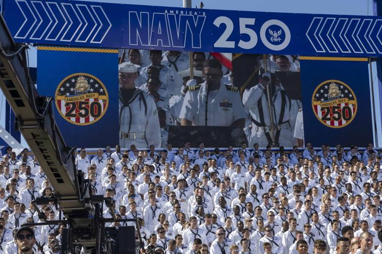 Potus Trump on USS Truman for Navy's 250th 10-5-2025
