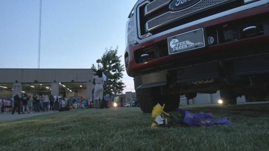 Candlelight vigil in honor of Sgt. Kyle Adams