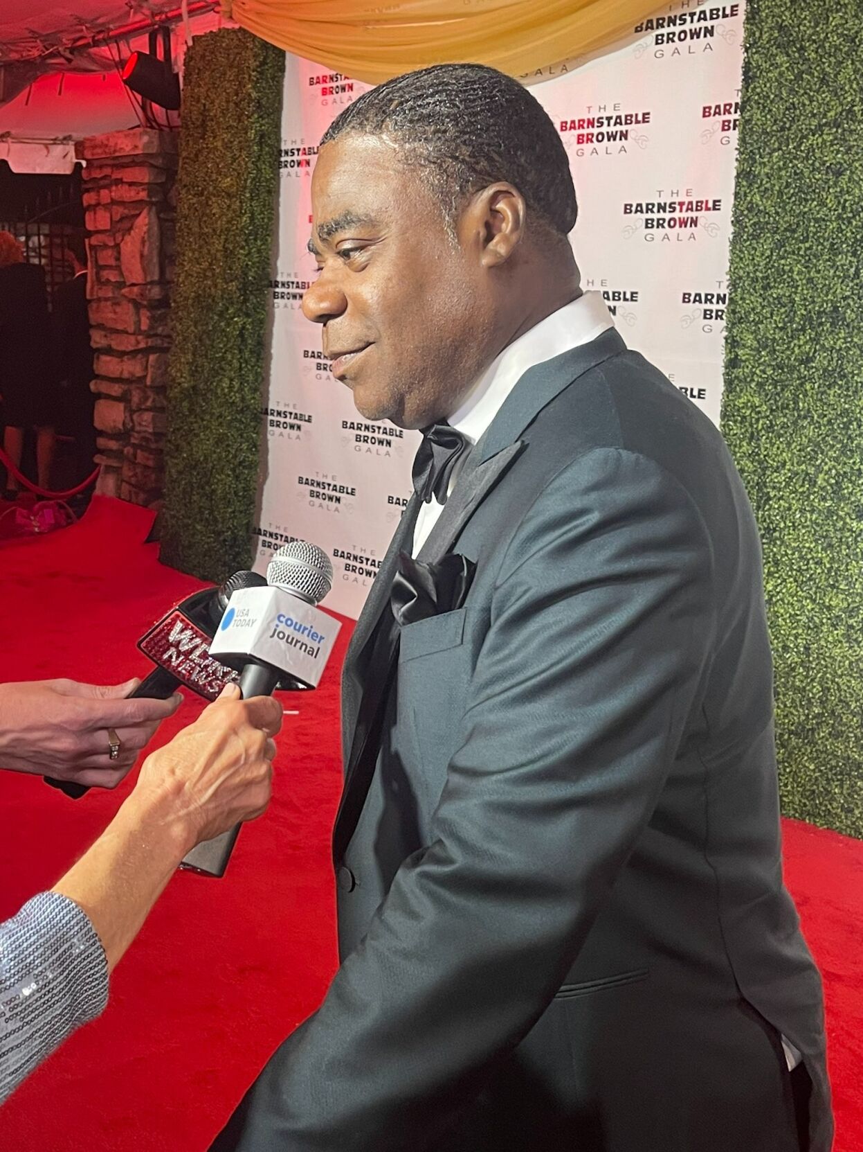 Tracy Morgan chatting up the media at Barnstable - 5.3.24