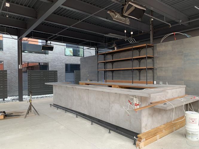 The outdoor event space at Moxy