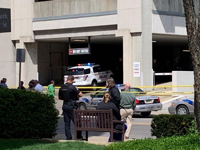 LMPD SHOOTING - GRAY AND FLOYD STREET GARAGE DOWTOWN - 3-30-2020 1.JPG