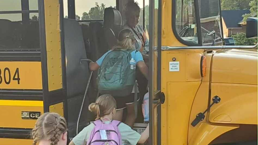 School bus driver Miss Karen picks up students in southern Indiana