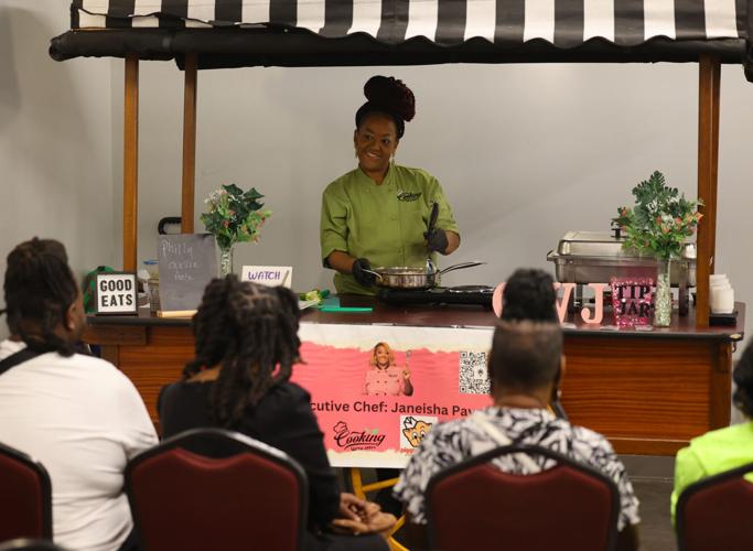 Chef Janeisha Payne gives a lesson.JPG