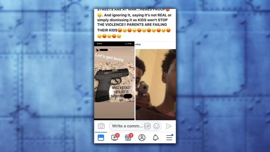 Social media post referencing Louisville gangs (July 2019)