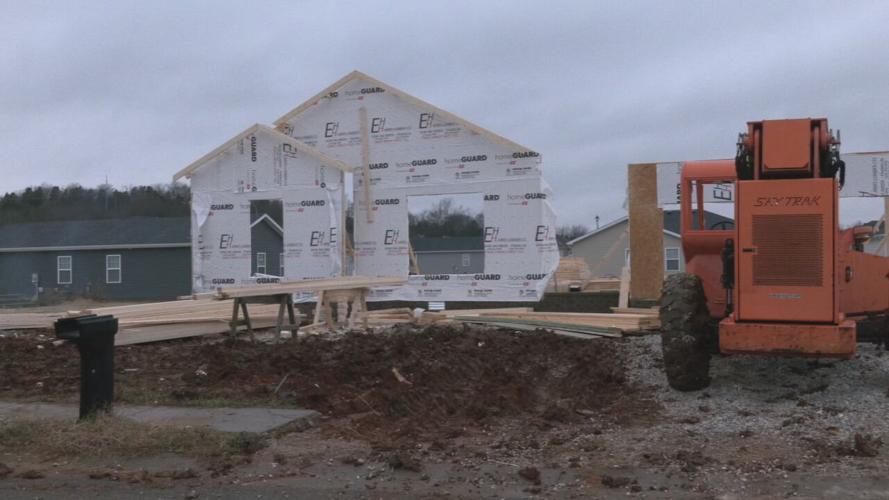New construction continues in an area of Bowling Green heavily damaged by the tornado