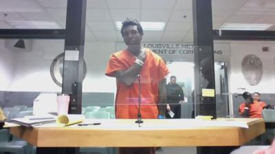 Christopher Lambirth Jr. in court on Aug. 3, 2023