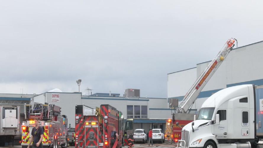 Firefighters at Horton Fruit Company