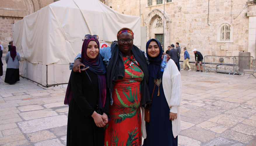 Marie-Ange Mbumba with friends