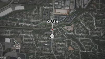 Map of JCPS Bus Crash location on 4-20-22