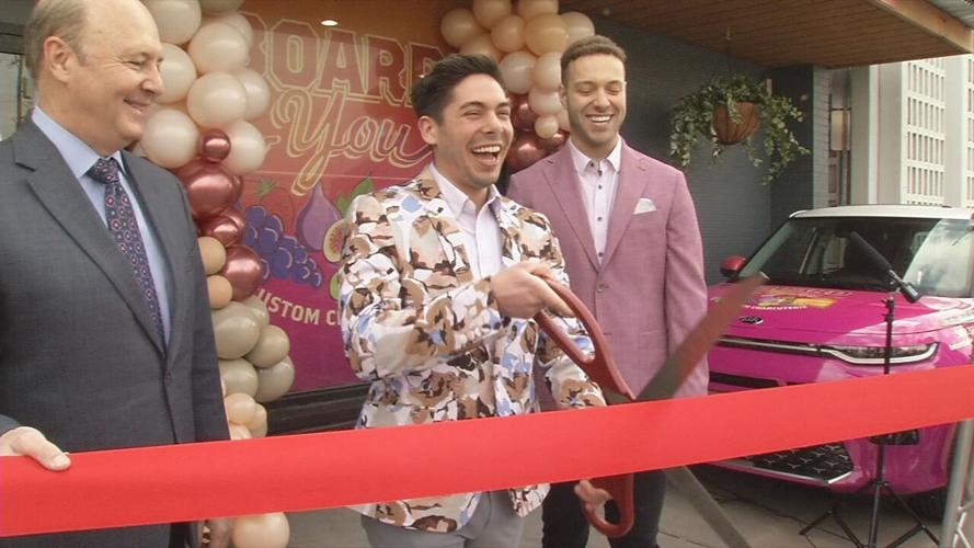 Cheese shop ribbon cutting