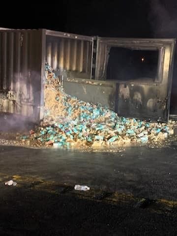 Semi with girl scout cookies on fire 4.jpg