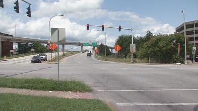 The ramp from Ninth Street to Interstate 64 in downtown Louisville