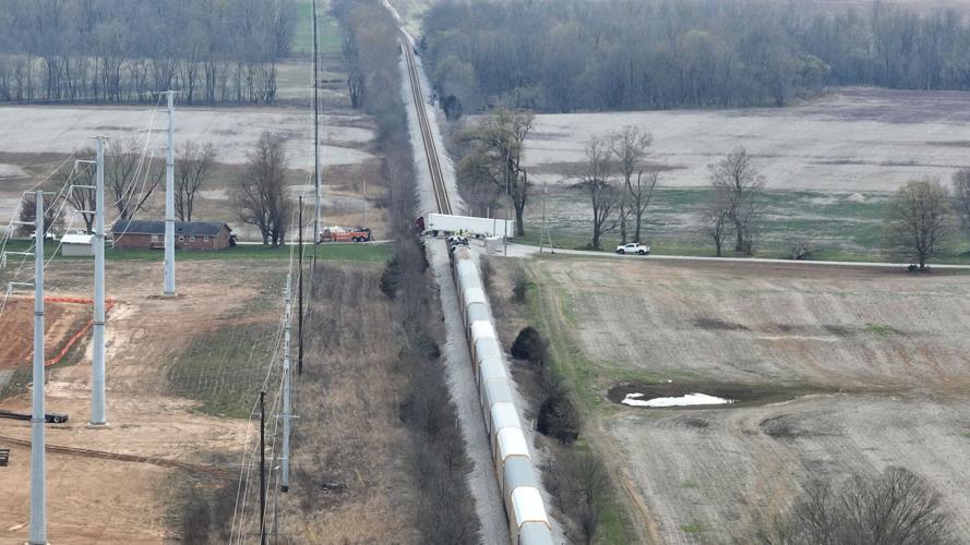 DRONE VIEW OF GLENDALE TRAIN DERAILMENT - 3-16-2023
