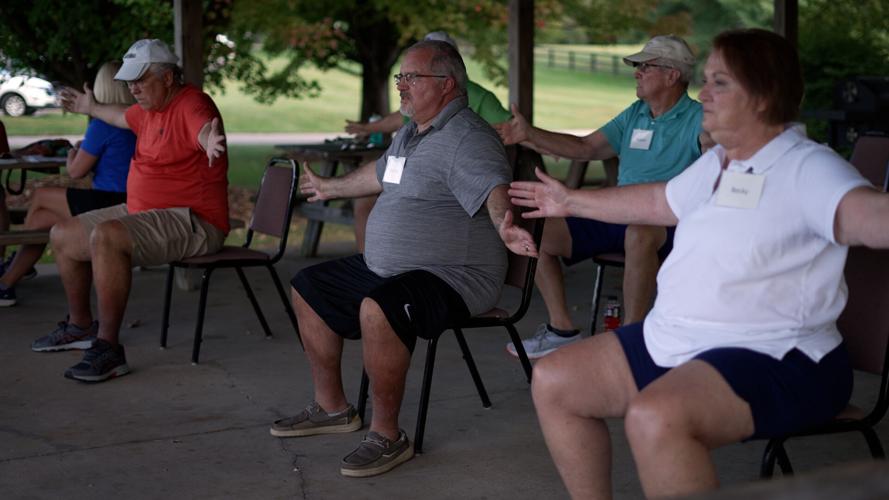 Norton Health Parkinson's disease golf clinic at the Nevel Meade Golf Course in Prospect, Kentucky