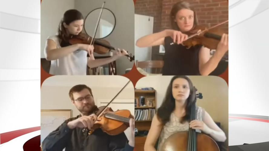 Members of the Louisville Orchestra preform online