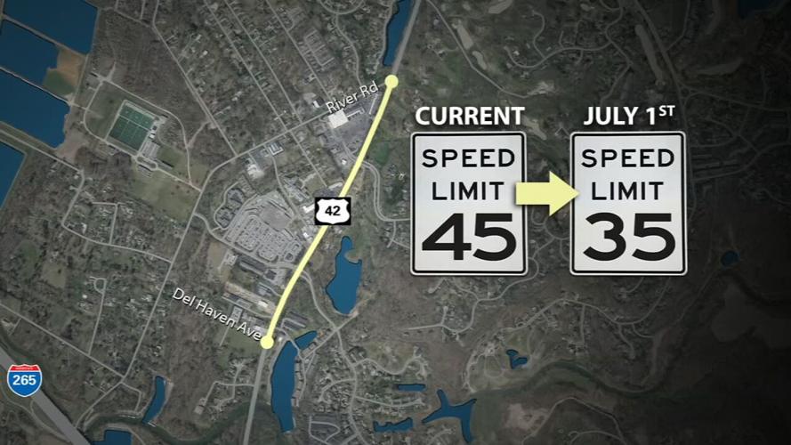 Speed Limit Change on Prospect's U.S. 42 in Louisville
