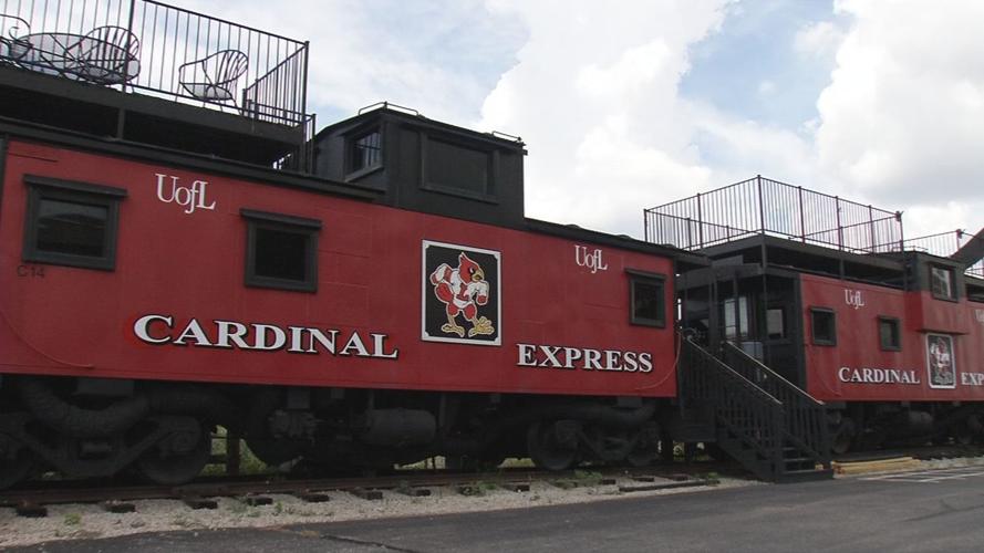 'Cardinal Express' train cabooses