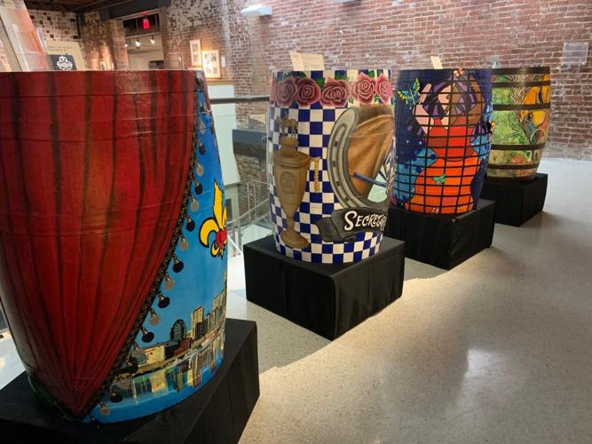 Artful Bourbon Barrels go on display at the Frazier History Museum