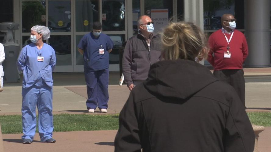 Drive-by caravan at Baptist Health Floyd County