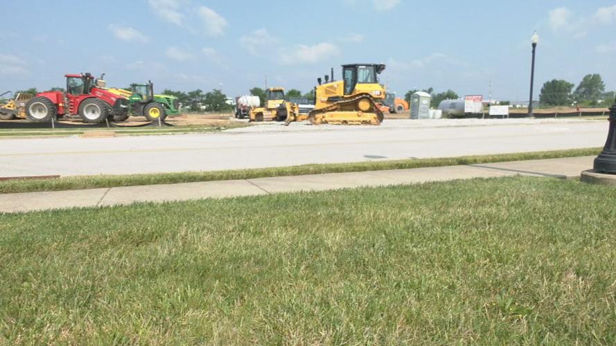 Construction on The Warren apartments in Jeffersonville, Indiana