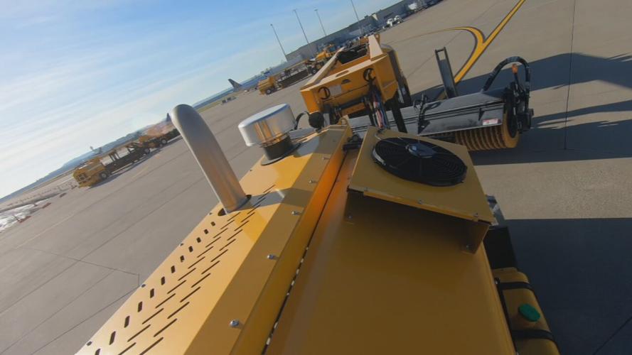 Snow plows at Louisville Muhammad Ali International Airport (Dec. 2, 2021)