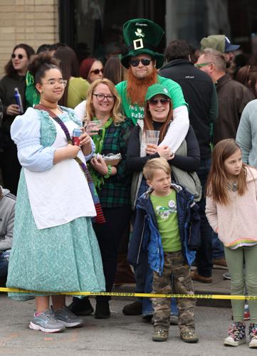 Family poses for photo at O'Sheas