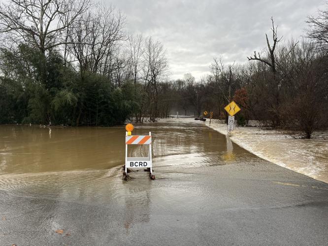 Flooding on Stave Mill Road near Hillview on Jan. 3, 2023
