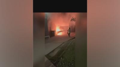 Sanitation worker puts fire out - 12.6.24